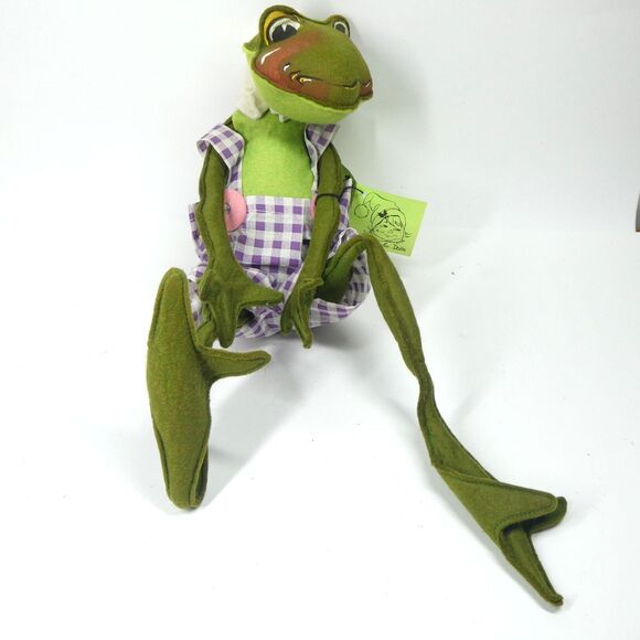 Annalee Mobilitee Dolls Frog Vintage 1969 16" Tall Poseable Figure - Picture 1 of 10